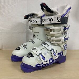 Salomon X-Max 110 White and Purple Ski Boots Size 25.5 (US Women’s 9.5)